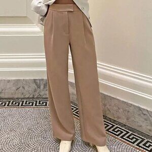 NWT Oak + Fort Wide Leg Pants in Silver Taupe 4